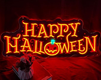 Custom Halloween LED Neon Sign, Spooky Party Decor