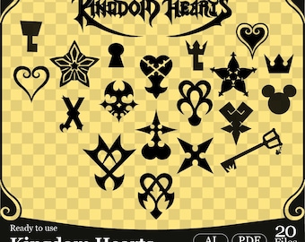 20 digital vectors of KINGDOM HEARTS. Keyblade | keyblade | vector | design | drawing | mug | bag | customizable | custom
