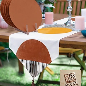 Tischset Boho Style Runner Table Runner Tisch 6 Teilig