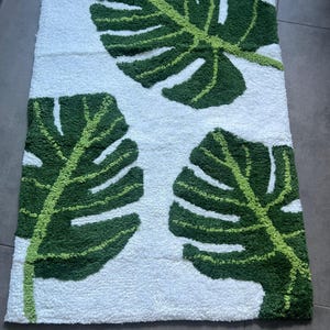 Badmat, badkamerkleed, boho-stijl met bloemenmotief