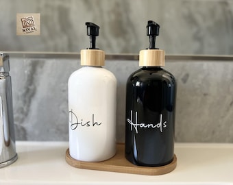 Soap, Shampoo, Conditioner, Shower Gel Dispenser Bottles Refillable Bathroom Accessories – Stylish & Eco-Friendly Bathroom Organization Stylish