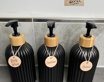 Refillable Shampoo Conditioner Shower Gel Dispenser Bottles – Stylish & Eco-Friendly Bathroom Organization Stylish Bathroom Accessories