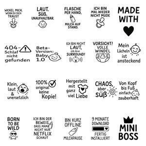 For birth I Baby bodysuit I Template baby bodysuit I Funny saying I Black and white design I Gift for birth I Baby shower I Cool baby outfit