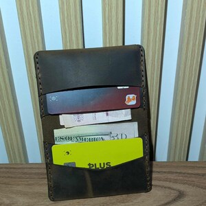 cuero, hecho a mano, regalo personalizado, billetera, billetera para tarjetas, regalo para hombres, tarjetero, tarjetero, regalo para esposo, billetera plegable, proyecto de cuero