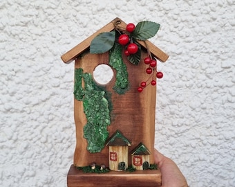 This charming wall-mounted key holder"Forest Fantasy", inspired by a fairytale forest, is crafted from wood and decorative materials.