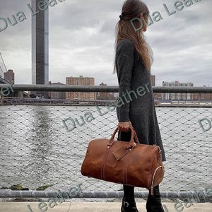 Large Italian Leather Duffle Bag, Handcrafted Weekender, Cabin Travel Bag