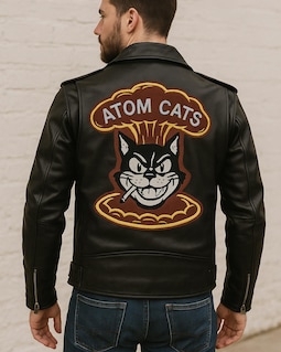 Atom Cats Biker Jacket: Fallout 4 Inspired Leather Motorcycle Coat