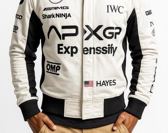 Brad Pitt F1 APXGP White Racing Jacket | F1 Inspired Expensify
