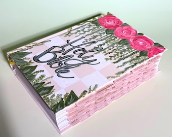 Custom painted Bible with tabs gift for mothers day gift idea for women christian gift idea for Bible gift for girl bride gift ideas for her