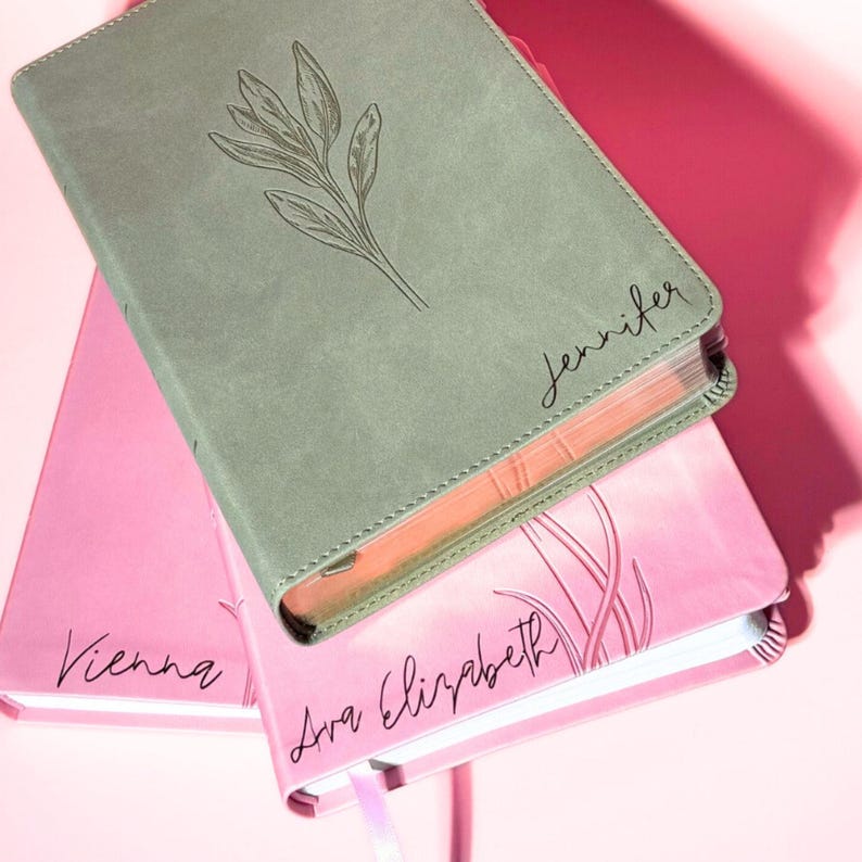Bible with gold custom name on front custom bible with tabs gift for mom christian gift idea for girl birthday gift personalized bible teacher appreciation gift for graduation beautiful handcrafted keepsake with organized tabs for easy reading and meaningful daily devotion perfect faith inspired present