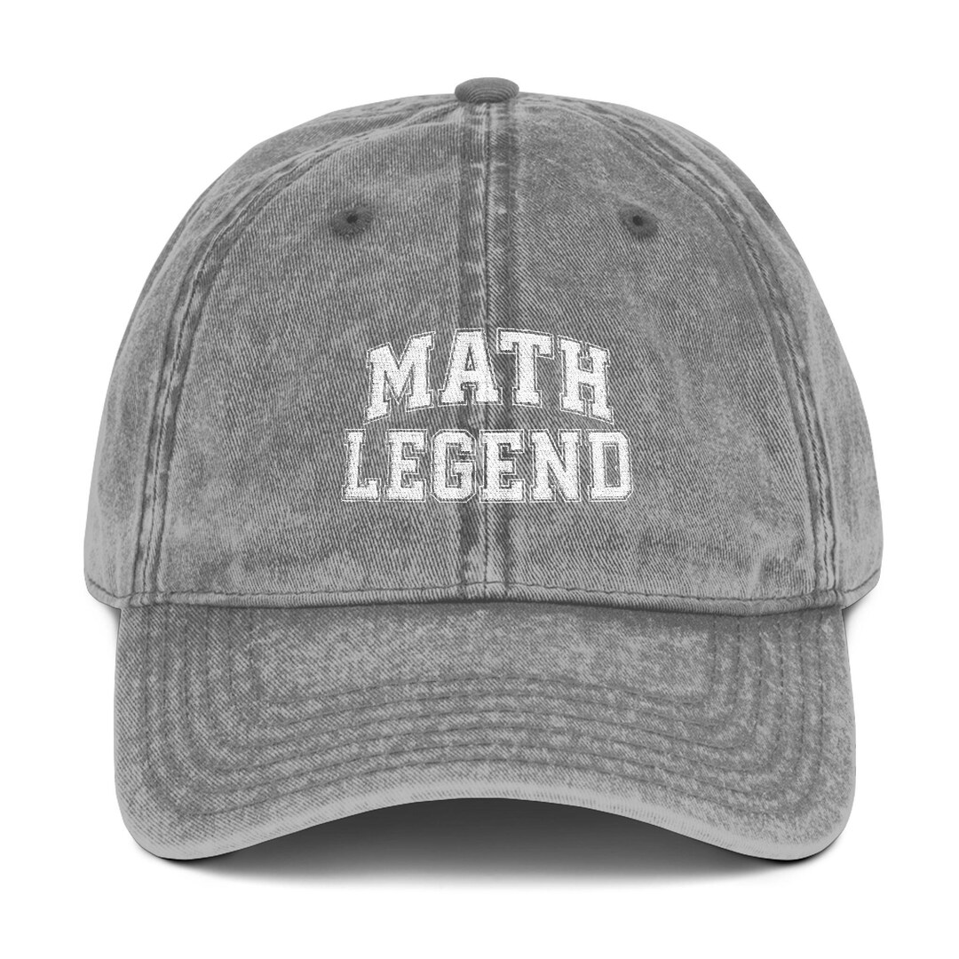 Embroidered Math Legend Dad Hat - College Font Cap, Teacher ...