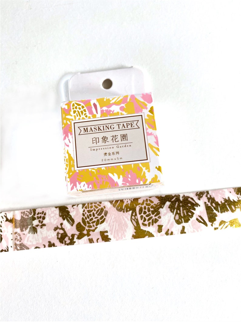 bullet journal pink washi tape peal back washi tape mixed media metallic washi tape Washi tape planner stationery