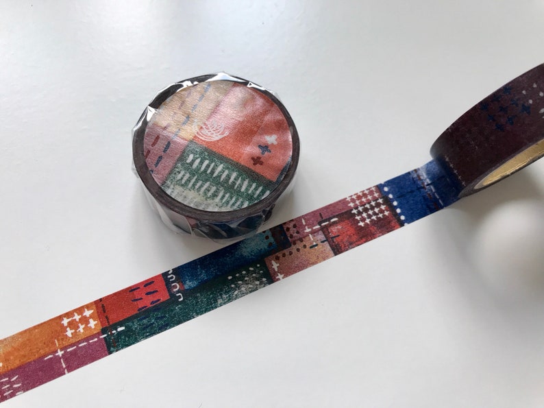 alignment Washi tape dark colours washi tape bullet journal collage washi tape mixed media art planner supplies Chamil Garden