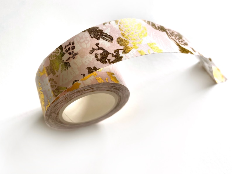 bullet journal pink washi tape peal back washi tape mixed media metallic washi tape Washi tape planner stationery