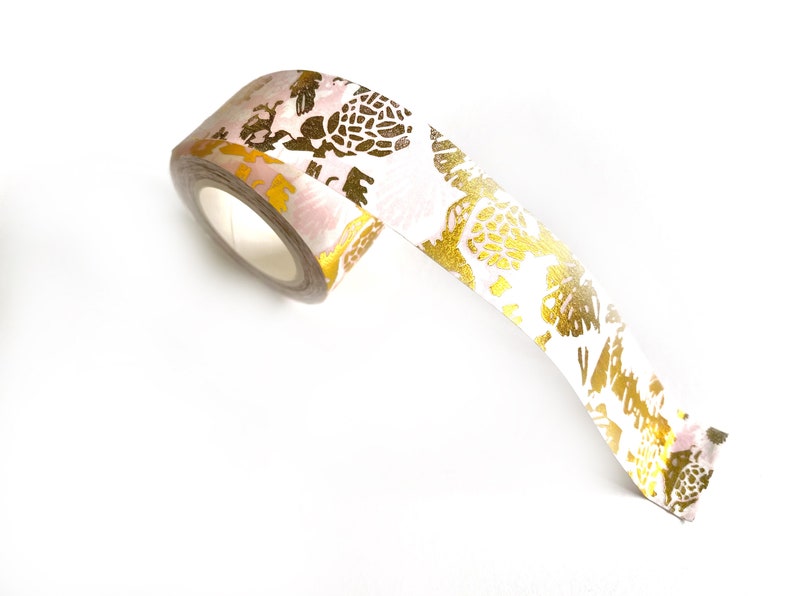 bullet journal pink washi tape peal back washi tape mixed media metallic washi tape Washi tape planner stationery