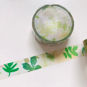 Chamil Garden washi tape, stationary, leaf washi tape, plant washi tape, art journal supplies, planner supplies, bullet journal accessories