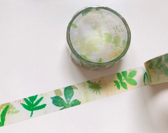 Chamil Garden washi tape, stationary, leaf washi tape, plant washi tape, art journal supplies, planner supplies, bullet journal accessories