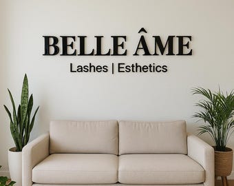 Acrylic Business Logo Sign, Custom Logo for Wall , Black Acrylic Logo Sign, custom 3D logo sign, Custom Salon Sign