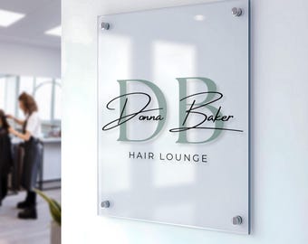 Custom Printed Acrylic Sign, Acrylic Business Logo Sign, Custom Office Sign, Floating Logo Sign For Business, Business Logo Sign, Decoration