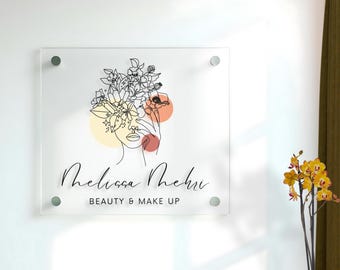 Custom Printed Acrylic Sign, Acrylic Business Logo Sign, Custom Office Sign, Floating Logo Sign For Business, Business Logo Sign