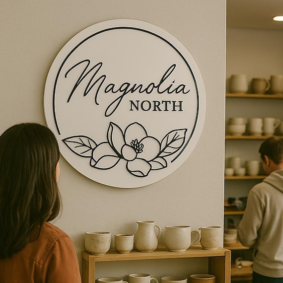 Outdoor Logo Sign, Custom business outdoor Sign, Business 3D logo Sign, Round Logo Sign, Business Sign