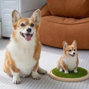 Custom Needle Felted Pet Memorial Sculpture: Realistic Wool Portrait
