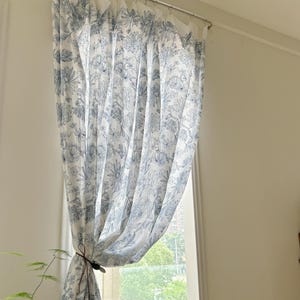 Blackout Linen Curtains: Vintage Floral Embroidery, Extra Wide