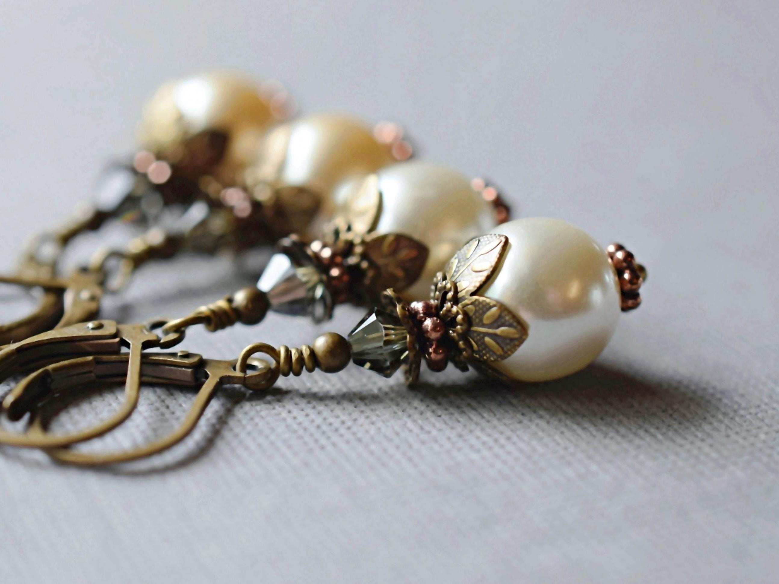 Victorian Pearl Drop Earrings