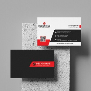 Moderne creatieve ontwerpsjabloon voor visitekaartjes | Bewerkbaar minimalistisch visitekaartje voor ontwerpers en bureaus