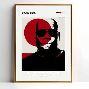 Carl Cox Poster | Techno DJ Wall Art  | Electro music Printable | Electronic Music Decor | Rave Artwork  | Digital Download