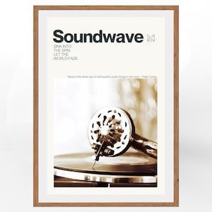 Vintage Phonograph Fine Art Print, Music Wall Decor, Audiophile Poster, Minimalist Music  Room Wall Decor