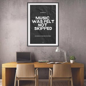 Vinyl Record Quote Poster, Audiophile Music Art image 4