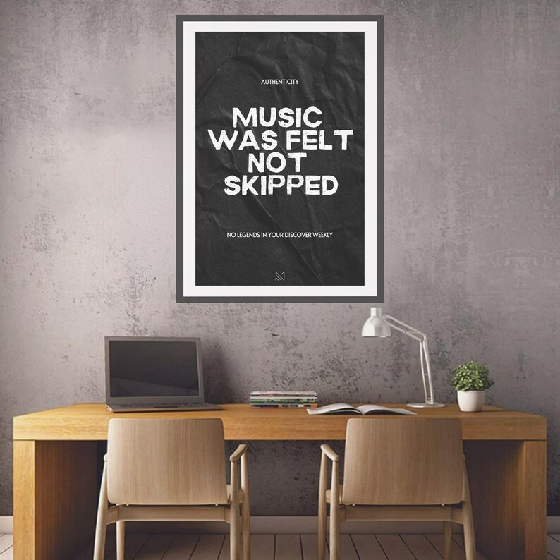 Vinyl Record Quote Poster, Audiophile Music Art image 4