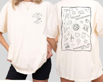 Camiseta personalizada estilo vaquera para novias: Camisetas para despedidas de soltera con temática del Oeste.