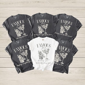 Personalisiertes Junggesellinnenabschied Shirt: Cocktail Bachelorette Trip Tee