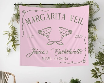 Custom Margarita Veil Banner: Final Fiesta Bachelorette Party Tapestry
