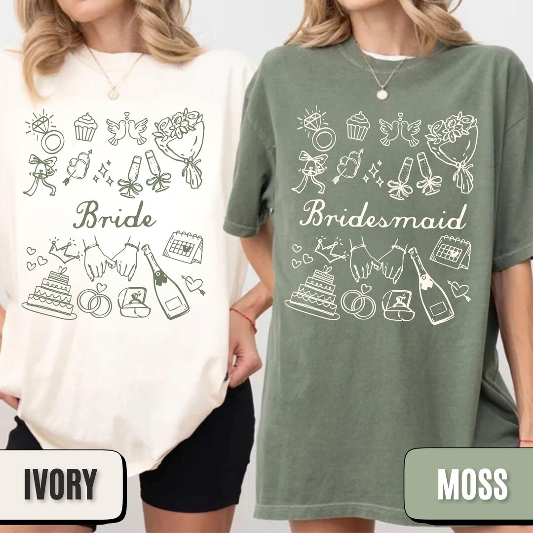 Bride Bridesmaid Shirt, Bridal Party Shirts, Trendy Bachelorette Merch ...