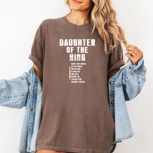 Comfort Colors Christian Shirt: Daughter Of The King, Bible Verse