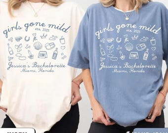 Camiseta de despedida de soltera "Girls Gone Mild": Regalos para damas de honor