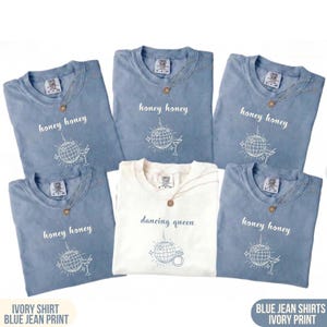 Mamma Mia Möhippa T-shirt, Mamma Mia Möhippa T-shirt, Honung Honung Bride T-shirt, Last Disco Bach Party T-shirt, Anpassad brudtärnepresent