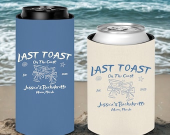 Personalized Bachelorette Party Can Cooler: Last Toast On The Coast