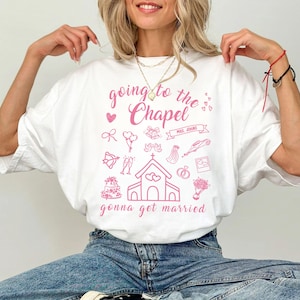 Camisa personalizada para despedida de soltera con colores cómodos: ¡Vamos a la capilla!