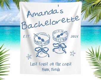 Tapiz personalizado para despedida de soltera: decoración de playa, fondo personalizado