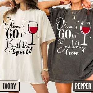 Custom 60th Birthday Squad Shirt: Personalized Party Tee