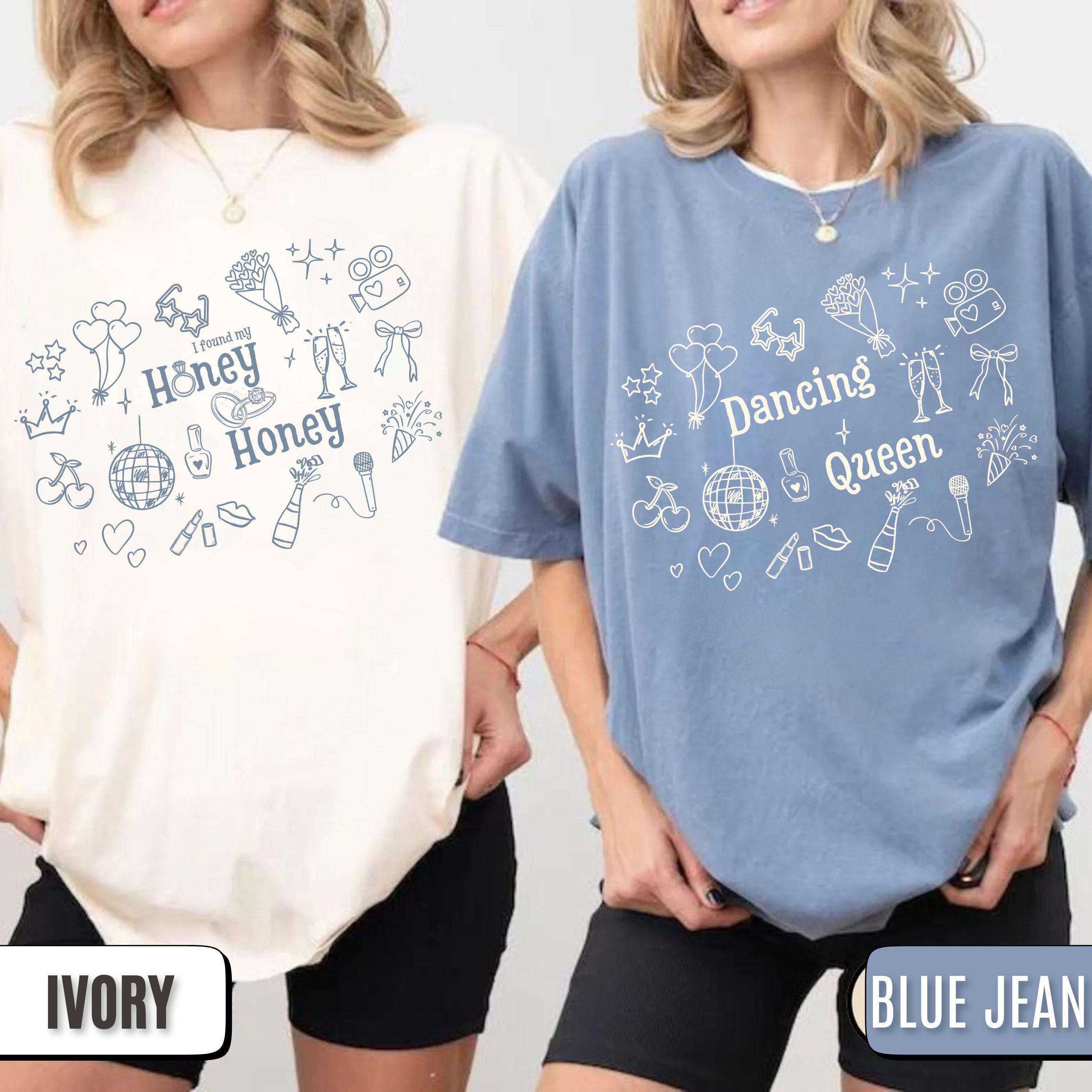 Mamma Mia Honey Honey Doodle Bachelorette Shirt, Custom Disco Bach Trip Comfort Color Tee, Dance Bridal Shower, Matching Bride Squad Tshirt