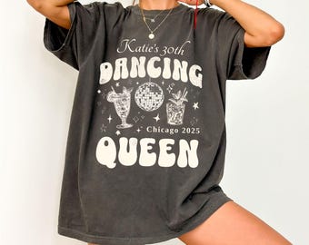 Maglietta per il 30° compleanno di Dancing Queen: maglietta personalizzata per la festa in discoteca