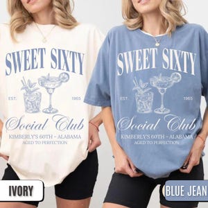 Comfort Colors 60th Birthday Shirt: Cocktail Social Club Tee