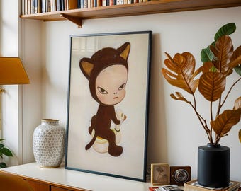 8K UHD Yoshitomo Nara Poster Harmless Kitty Yoshitomo Nara Print