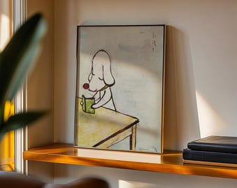 Harmlose Katze Harmlose Katze Yoshitimo yoshimoto Nara Print Handytasche Cosmic Girl Guitar Girl Yayoi Kusama Print wabi sabi Japandi