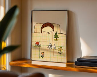 Harmlose Katze Harmlose Katze Yoshitimo yoshimoto Nara Print Handytasche Cosmic Girl Guitar Girl Yayoi Kusama Print wabi sabi Japandi